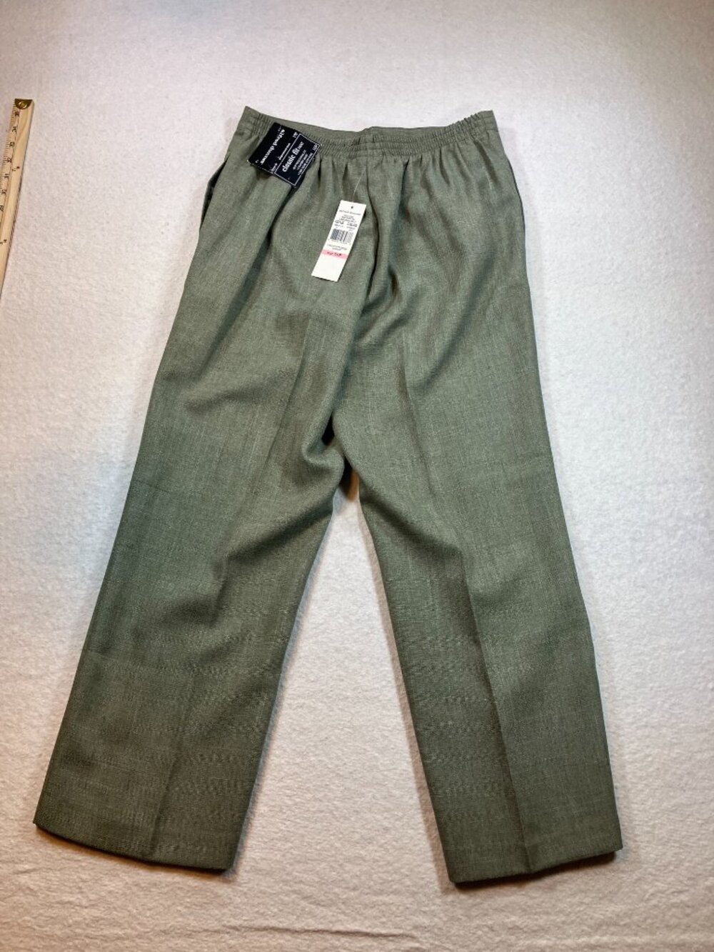 Alfred Dunner Women Green Elastic Waist Pull On Polyester Casual Pant Size 10P - Picture 6 of 6